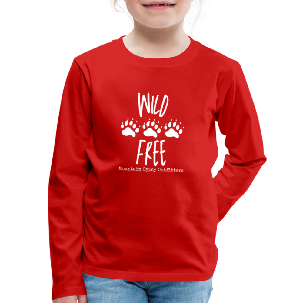 Wild & Free Kids Long Sleeve - red