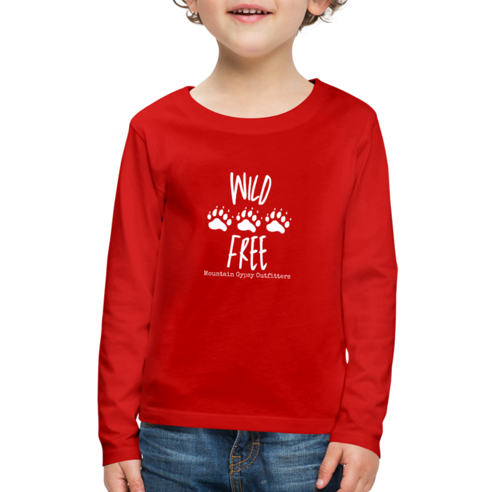 Wild & Free Kids Long Sleeve - red