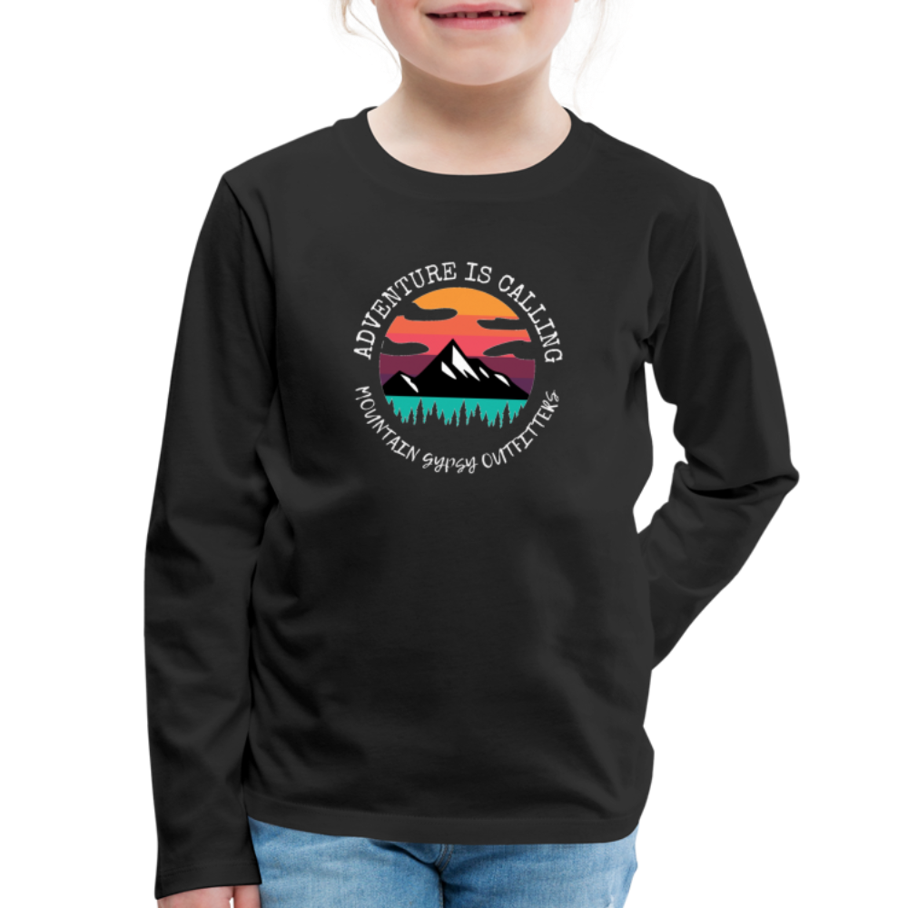 Adventure is Calling Kids Long Sleeve - black