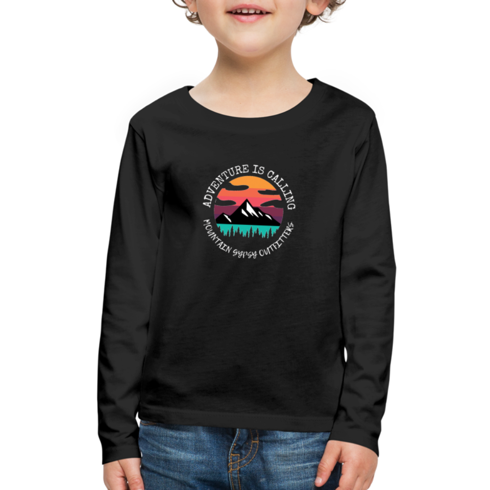 Adventure is Calling Kids Long Sleeve - black