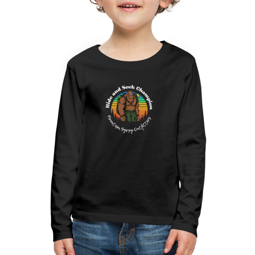 Hide & Seek Champ Kids Long Sleeve - black