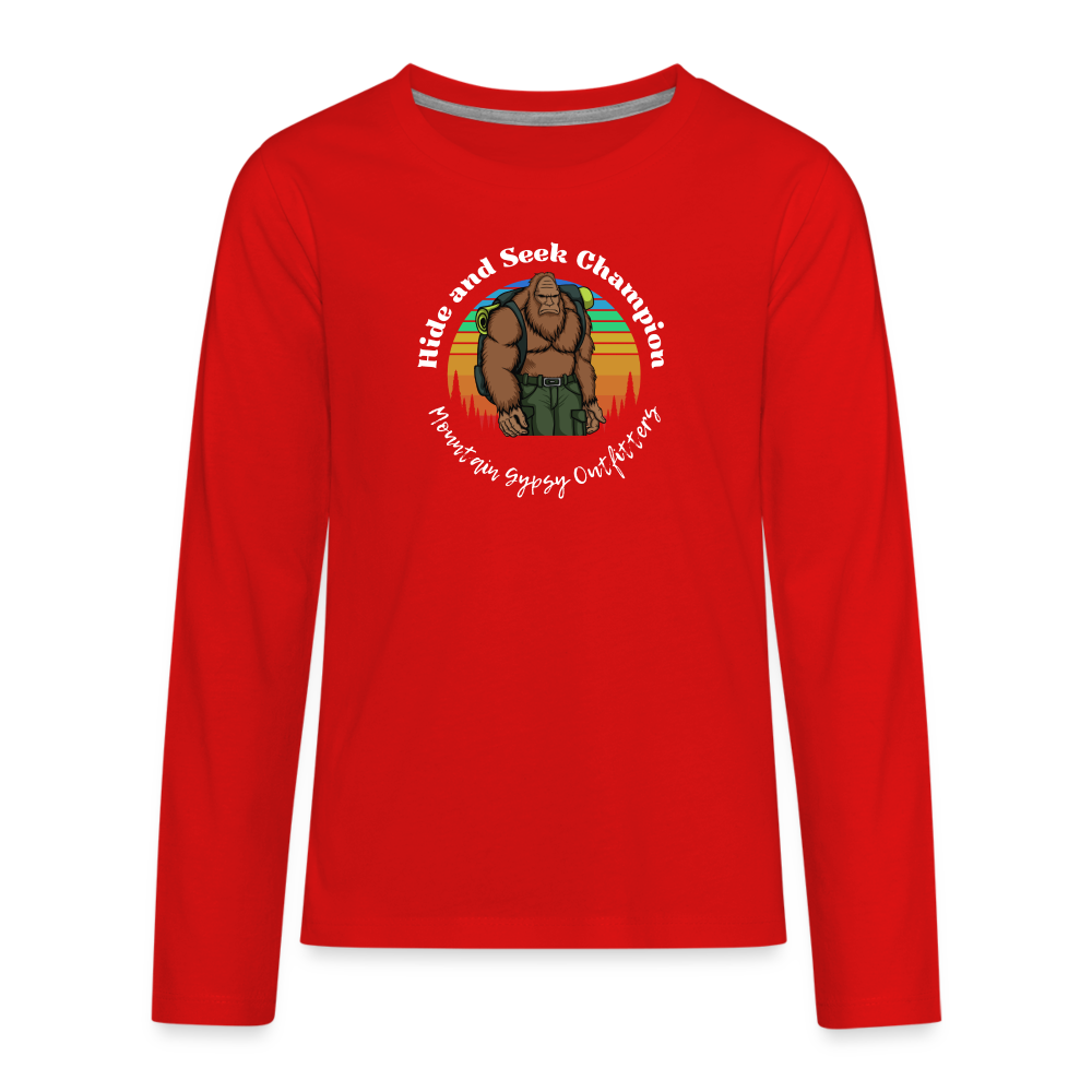 Hide & Seek Champ Kids Long Sleeve - red