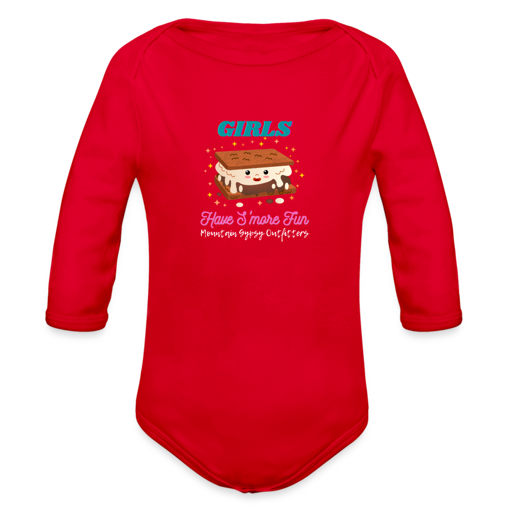 Girls Have S'more Fun Infant Long Sleeve - red