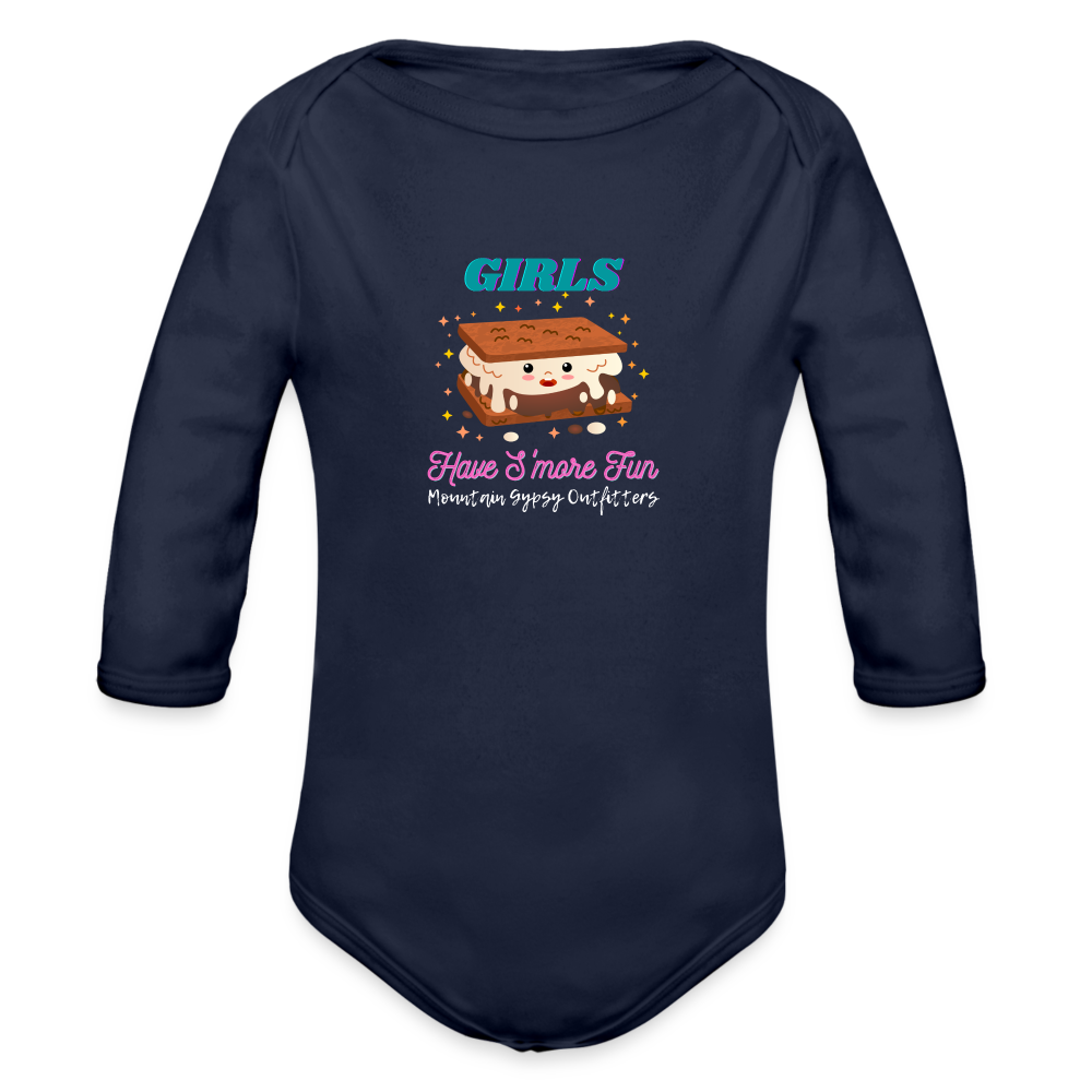 Girls Have S'more Fun Infant Long Sleeve - dark navy