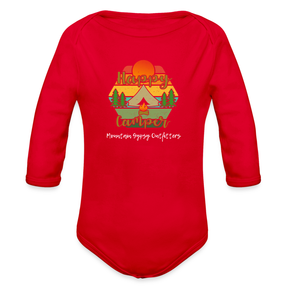 Happy Camper Infant Long Sleeve - red