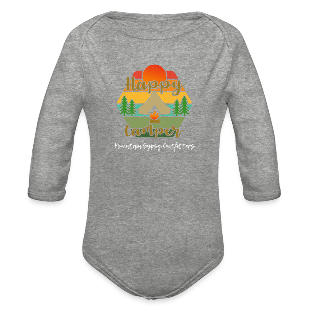 Happy Camper Infant Long Sleeve - heather grey