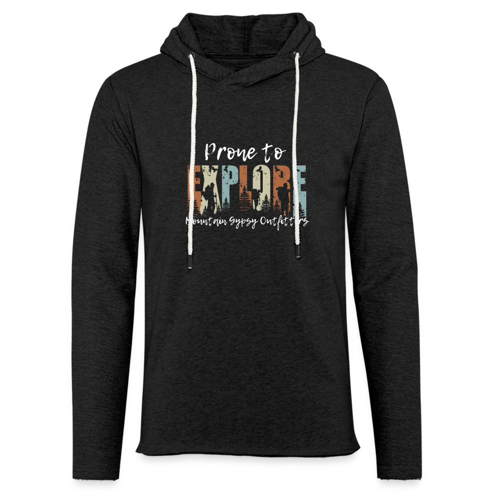 Prone To Explore Lightweight Hoodie - charcoal grey