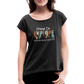 Prone To Explore Roll Cuff Tee - heather black