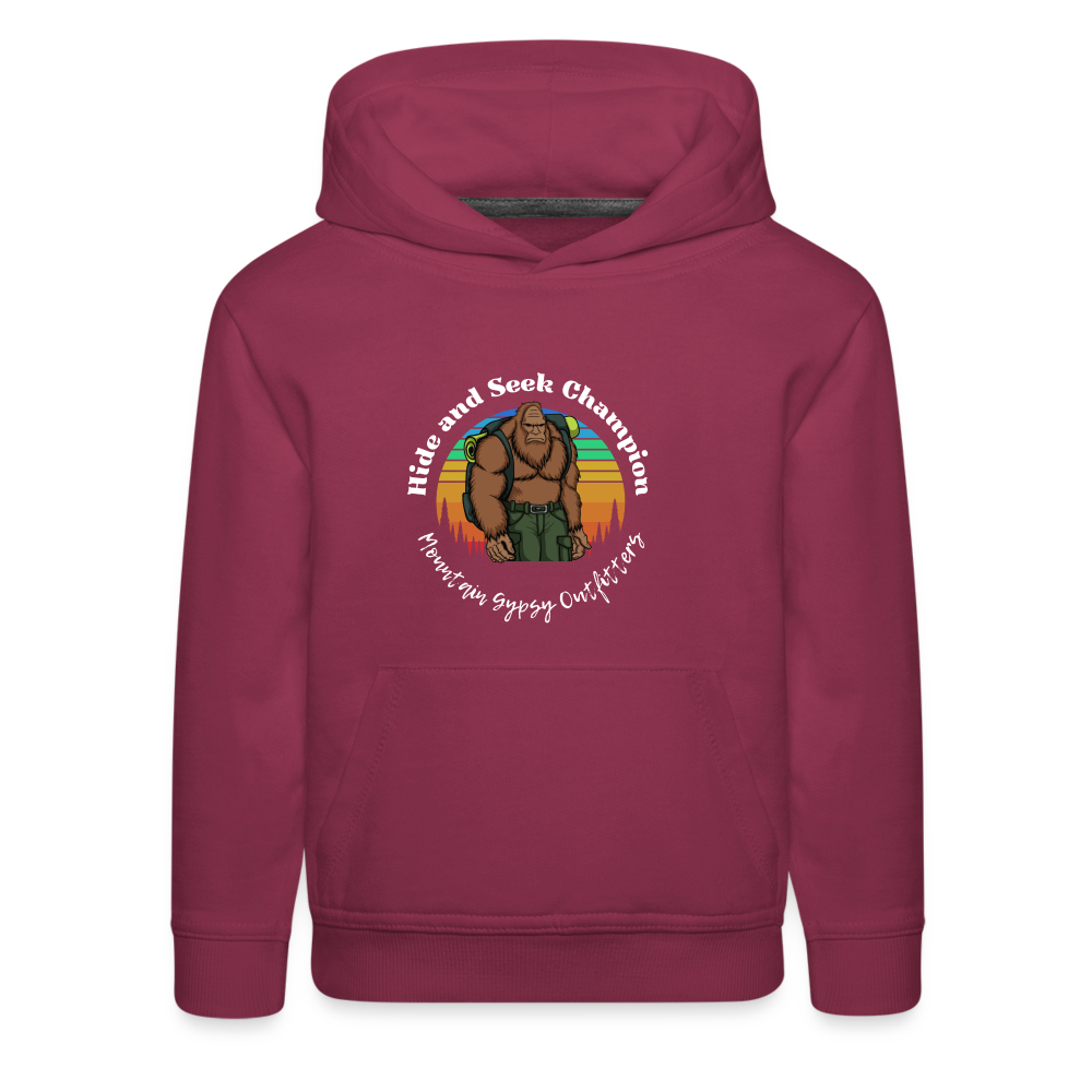 Hide and Seek Champion Kids Hoodie - burgundy